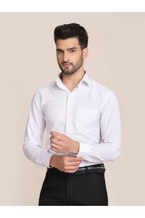 Tahvo Men White Comfort Slim Fit Formal Shirt