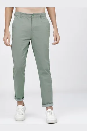 Ketch Men Grey Slim Fit Cotton Chinos