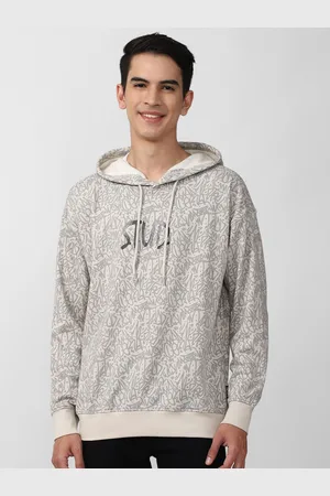 Forever 21 Men Grey Printed Sweatshirt