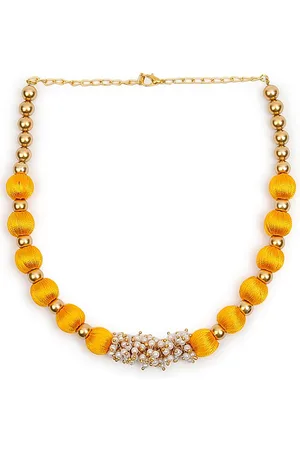 Akshara Clothing Gold-Toned & Yellow Choker Necklace