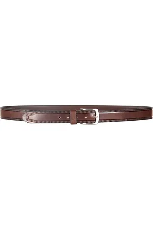 THE CLOWNFISH Men Brown Leather Belt