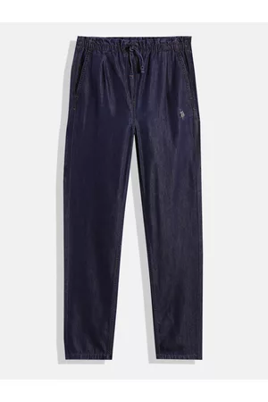 Ralph Lauren Girls Navy Blue PAPERBAG WAIST Jeans