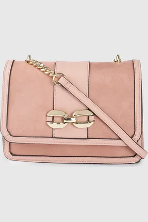 Accessorize Women Pink Solid Structured Sling Bag