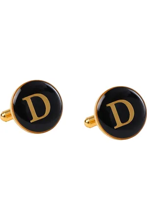 Tossido Men Black & Gold-Toned Cufflink