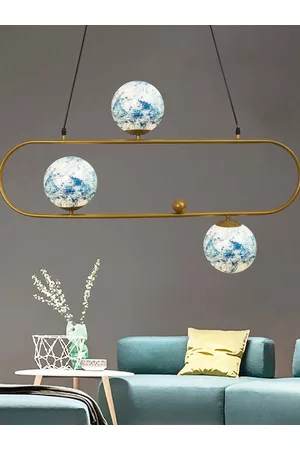 Homesake Blue Frosted Glass Pendant Light