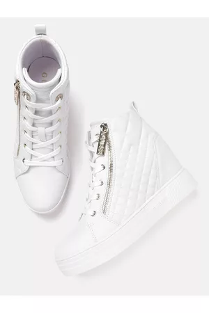 G by Guess Women's Backer 2 GBG White Quilted Leather Look Sneakers Shoes  Sz 7.5 | eBay