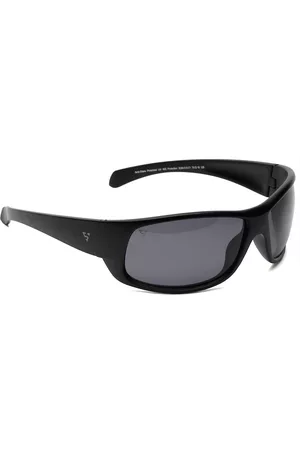 Sunnies Unisex Grey Lens & Black Rectangle Sunglasses -015-C1