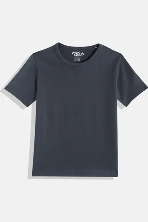 METRO KIDS COMPANY Boys Navy Blue Solid T-shirt