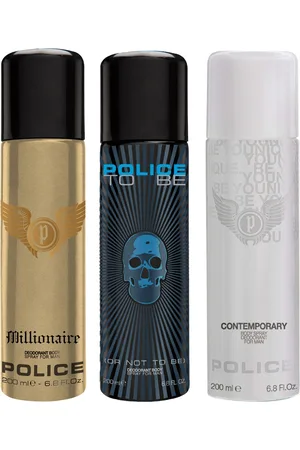 Police Men Set of 3 Contemporary + To Be Man + Millionaire Deodorants