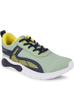 Campus Unisex Kids Green Mesh Running Shoes