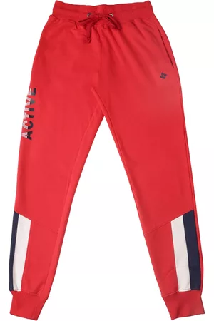 dollar Boys Red Solid Straight-Fit Joggers