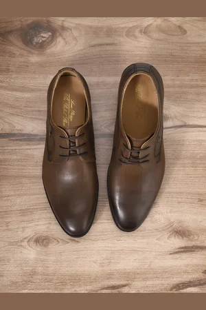 Louis Philippe Men Brown Solid Leather Derbys