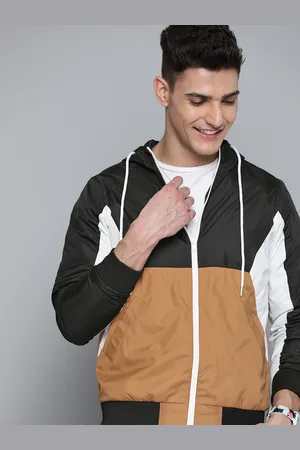 Mast & Harbour Men Brown Black Colourblocked Tailored Jacket
