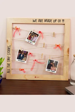Indigifts Valentine Day Quotes Photo Story Board Frame With String
