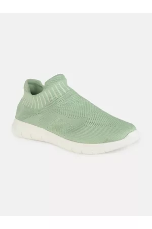 Tokyo Talkies Women Green Slip-On Sneakers