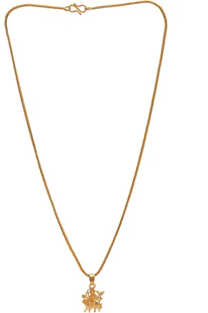 Jewar Mandi Gold-Toned & Plated Pendant With Chain