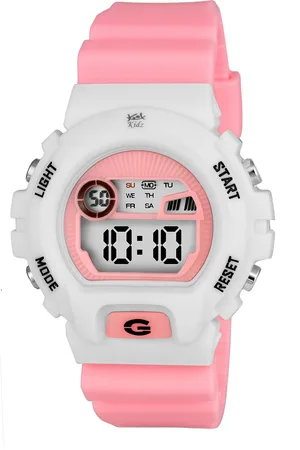 Kool Unisex Kids Grey Dial & Pink Straps Digital Watch KK 252D PK