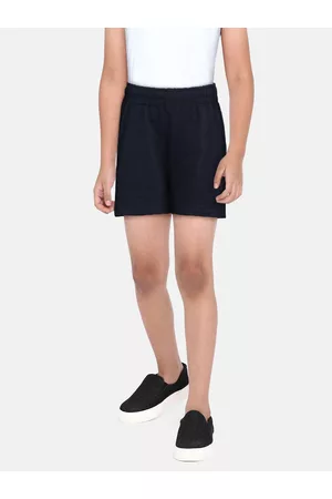 HRX Boys Navy Blue Solid Lifestyle Shorts