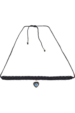 EL REGALO Women Purple & Blue Heart Evil Eye Pendent Necklace