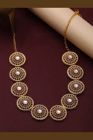 Shoshaa Women White & Gold-Plated Head Jewellery