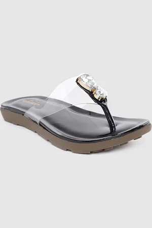 Funku Fashion Women Black T-Strap Flats