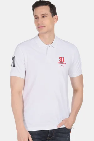 Arvind Polo Collar Slim Fit Pure Cotton T-shirt
