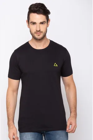 Giordano Men Black Solid Round Neck T-shirt