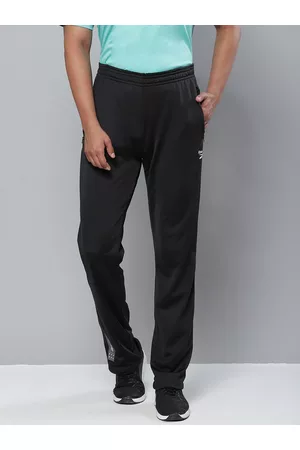Reebok Men Black Tag Performance Solid Track Pants