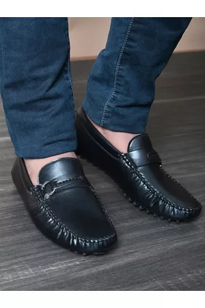Prolific Men Black Driving Shoes