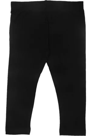 De Moza Girls Black Solid Ankle-Length Leggings