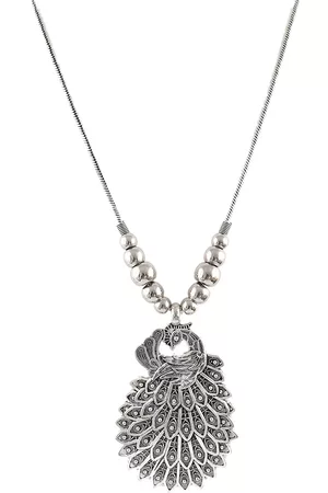 Jewar Mandi Silver-Plated Oxidised Necklace