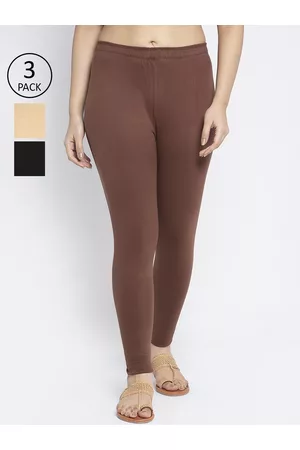 GRACIT Women Pack of 3 Solid Ankle-Length Leggings