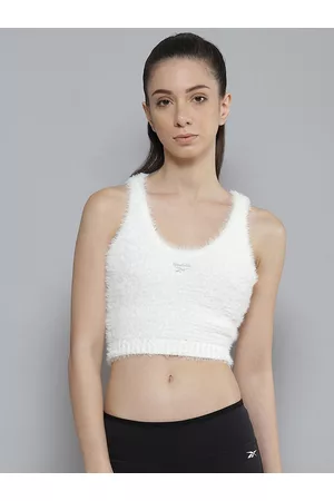 Reebok White WDE New Cosy Cropped Tank Top
