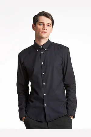 Lindbergh Men Black Slim Fit Casual Shirt