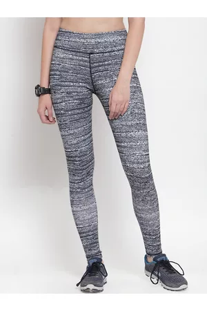 Boston Club Women Black & White Printed Skinny-Fit Tights