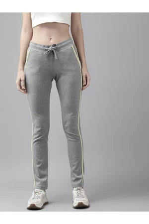 Cayman Women Grey Melange Solid Cotton Track Pants