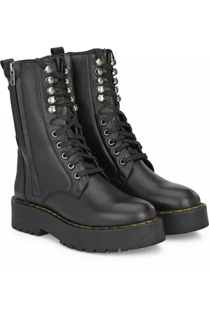 Delize Women Black Flat Boots