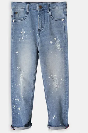 Angel & Rocket Boys Blue Comfort Low Distress Light Fade Stretchable Cotton Jeans
