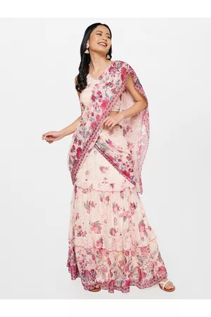 Palazzo saree global on sale desi