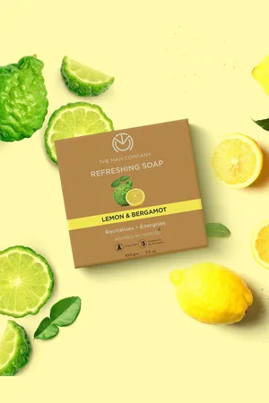 THE MAN COMPANY Pack of 2 Refreshing Bathing Soap Bars With Lemon & Bergamot