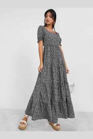 Styli Women Floral Tiered Maxi Dress
