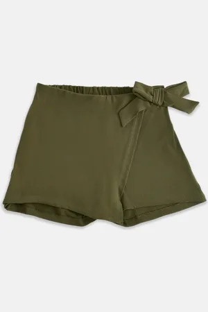 Pantaloons Girls Olive Green Shorts