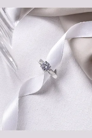 Joker & Witch Silver-Toned Rhinestone-Stone Studded Finger Ring