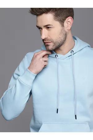 WROGN Men Blue Hooded Sweatshirt