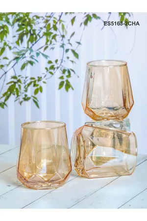 GOODHOMES Transparent Set Of 6 Solid Glass Tumbler Set 310 Ml