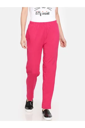 Dollar Missy Women Pink Tailored Straight Fit Solid Regular Trousers