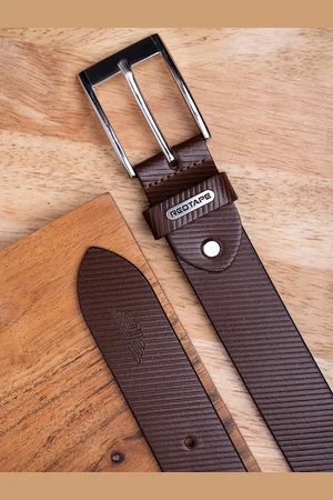Red Tape Men Brown Textured Leather Belt