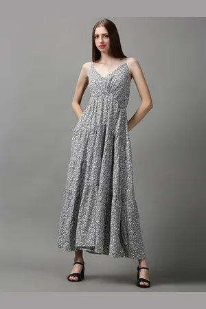 SHOWOFF Women Floral Printed Shoulder Straps Maxi Dress