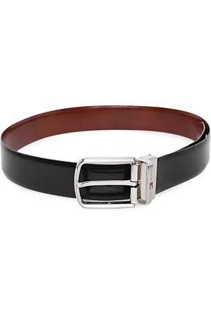 Tommy Hilfiger Men Brown & Black Solid Reversible Leather Belt