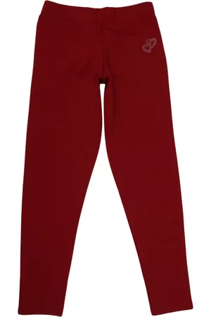 V-Mart Girls Maroon solid Jeggings
